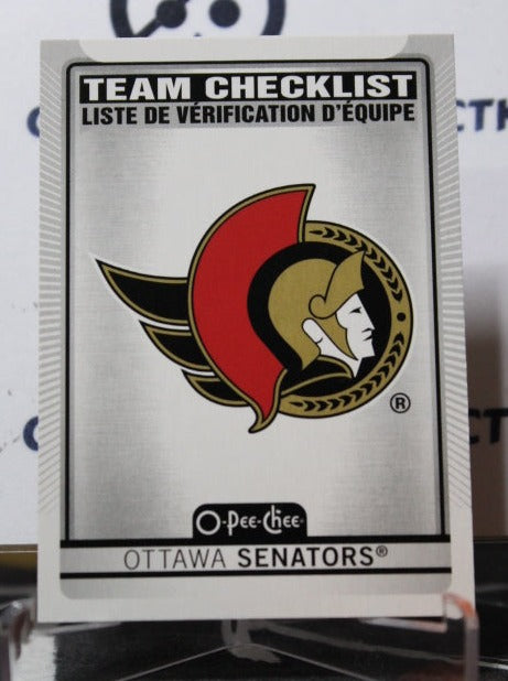 2021-22 O-PEE-CHEE TEAM CHECKLIST # 571 OTTAWA SENATORS NHL HOCKEY CARD