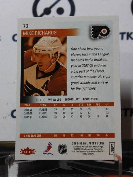 2008-09 FLEER ULTRA  MIKE RICHARDS  # 73 PHILADELPHIA FLYERS NHL HOCKEY  CARD