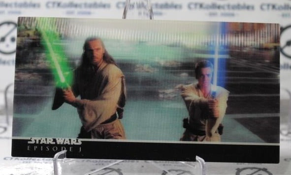 STAR WARS # P1 EPISODE 1 NM  NON-SPORT TOPPS 3D WIDEVISION PROMO CARD 2000