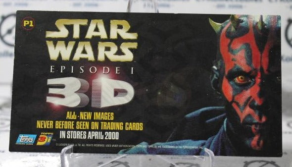 STAR WARS # P1 EPISODE 1 NM  NON-SPORT TOPPS 3D WIDEVISION PROMO CARD 2000