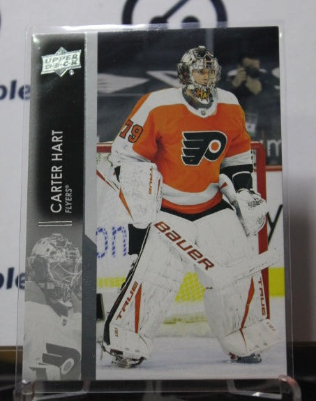 2021-22 UPPER DECK CARTER HART # 135 PHILADELPHIA FLYERS NHL HOCKEY  CARD