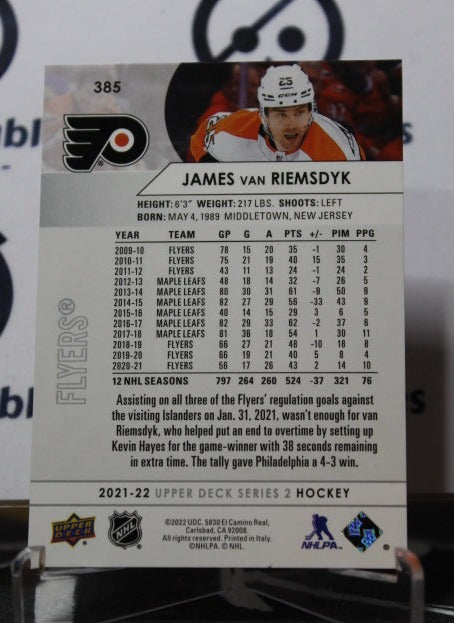 2021-22 UPPER DECK JAMES VAN RIEMSDYK # 385 PHILADELPHIA FLYERS NHL HOCKEY  CARD