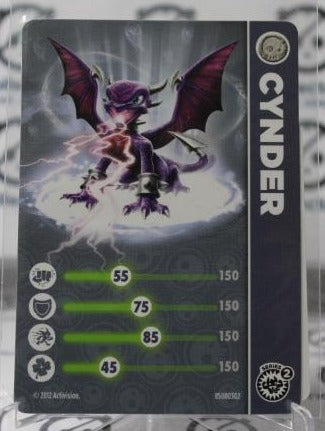 SKYLANDERS CYNDER GIANTS NM  NON-SPORT ACTIVISION CARD 2011