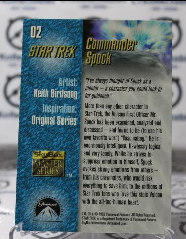 STAR TREK # 02 COMMANDER SPOCK  NM  NON-SPORT SKYBOX CARD 1993