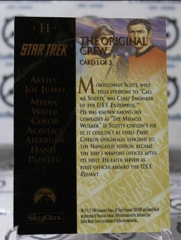 STAR TREK # F1 THE ORIGINAL CREW NM  NON-SPORT SKYBOX CARD 1994