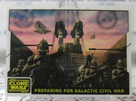 STAR WARS CLONE WARS # 9 OF 10 NM  NON-SPORT TOPPS ANIMATION CELL CARD 2008