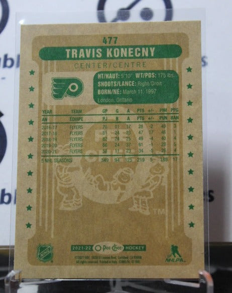 2021-22  O-PEE-CHEE TRAVIS KONECNY # 477 RETRO  PHILADELPHIA FLYERS HOCKEY CARD