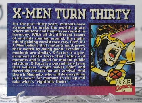 X-MEN ANNIVERSARY NON-SPORT MARVEL COMICS/WIZARD MAGAZINE PROMO CARD  1993