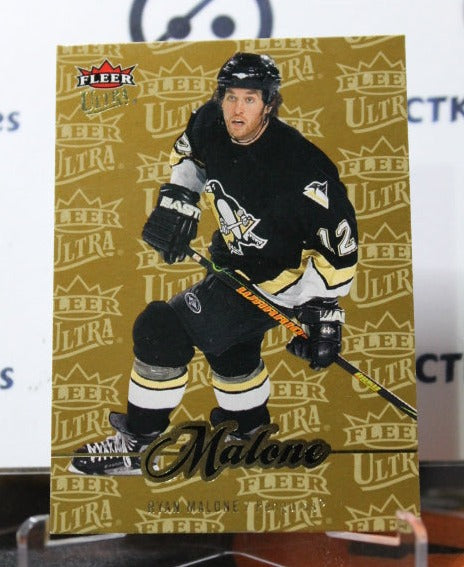 2007-08 FLEER ULTRA RYAN MALONE # 40  PITTSBURGH PENGUINS NHL HOCKEY TRADING CARD