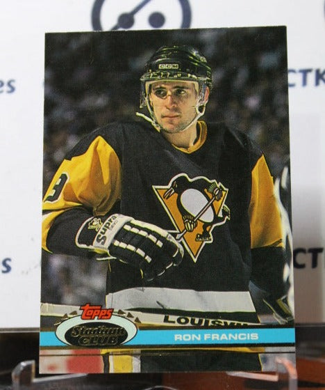 1991-92 STADIUM CLUB RON FRANCIS # 73  PITTSBURGH PENGUINS NHL HOCKEY TRADING CARD