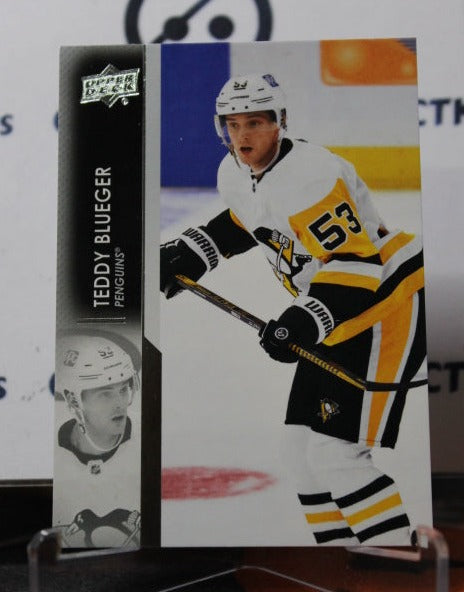 2021-22 UPPER DECK TEDDY BLUEGER # 387  PITTSBURGH PENGUINS NHL HOCKEY TRADING CARD