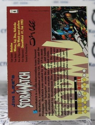 STORMWATCH # 4 JIM LEE NON-SPORT IMAGE COMICS/WIZARD MAGAZINE PROMO CARD  1993