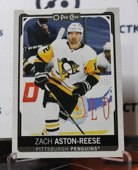 2021-22  O-PEE-CHEE  ZACH-ASTON-REESE # 313  PITTSBURGH PENGUINS NHL HOCKEY CARD