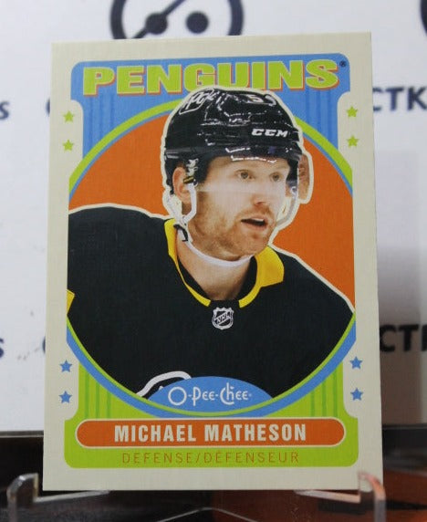 2021-22  O-PEE-CHEE  MICHAEL MATHESON # 480 RETRO  PITTSBURGH PENGUINS NHL HOCKEY CARD