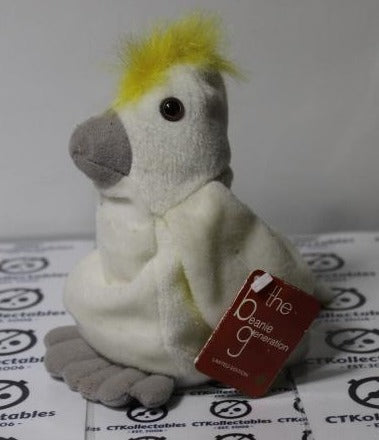 COLIN THE COCKATOO PRE LOVED PLUSH TOY  BY THE BEANIE GENERATION 2000
