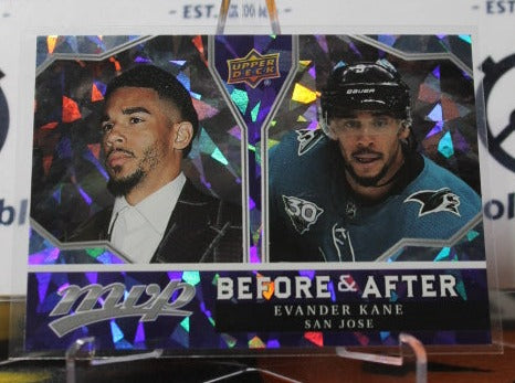 2021-22 UPPER DECK MVP EVANDER KANE # BF-7 BEFORE & AFTER SAN JOSE SHARKS HOCKEY CARD