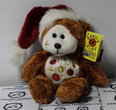 CHRISTMAS MINI TEDDY BEAR BAUBLES PRE LOVED PLUSH TOY  BY BEANIE KIDS 2005