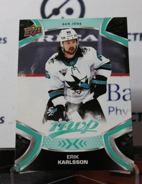 2021-22 UPPER DECK MVP ERIK KARLSSON # 65 SAN JOSE SHARKS HOCKEY CARD