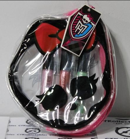 MONSTER HIGH 3 LIP GLOSS PACK WITH CASE UNOPENED
