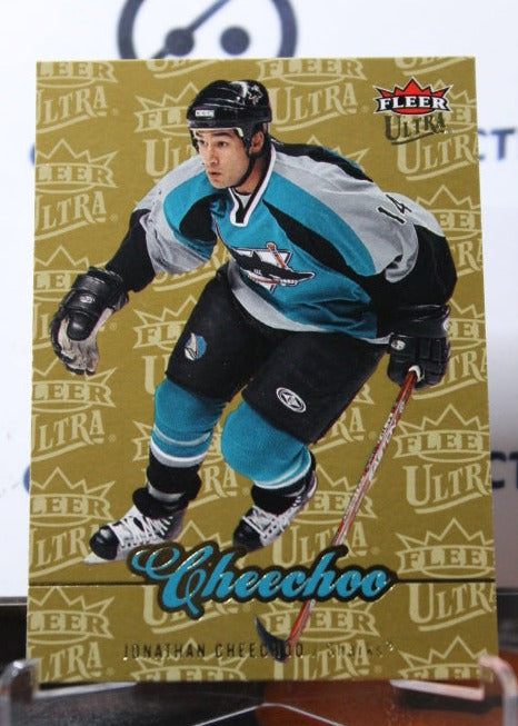 2007-08 FLEER ULTRA JONATHAN CHEECHOO # 34 SAN JOSE SHARKS HOCKEY CARD