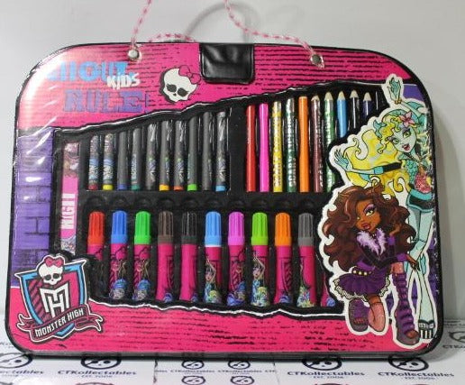 MONSTER HIGH 36 PIECE ART SET & CARRY CASE NEW UNOPENED 2014