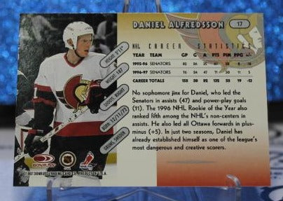 DANIEL ALFREDSSON # 17 DONRUSS 1996-97 OTTAWA SENATORS NHL HOCKEY TRADING CARD