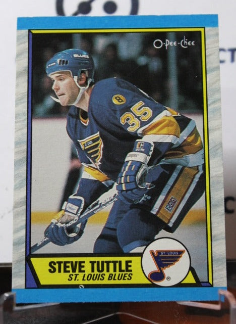 1989-90  O-PEE CHEE STEVE TUTTLE # 157  ROOKIE ST. LOUIS BLUES NHL HOCKEY CARD
