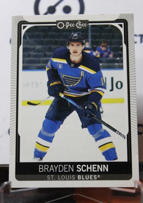2021-22  O-PEE CHEE BRAYDEN SCHENN # 201 ST. LOUIS BLUES NHL HOCKEY CARD