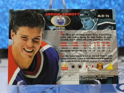 JASON ARNOTT # McD-14 PINNACLE McDONALD'S 1996-97 EDMONTON OILERS NHL HOCKEY TRADING CARD