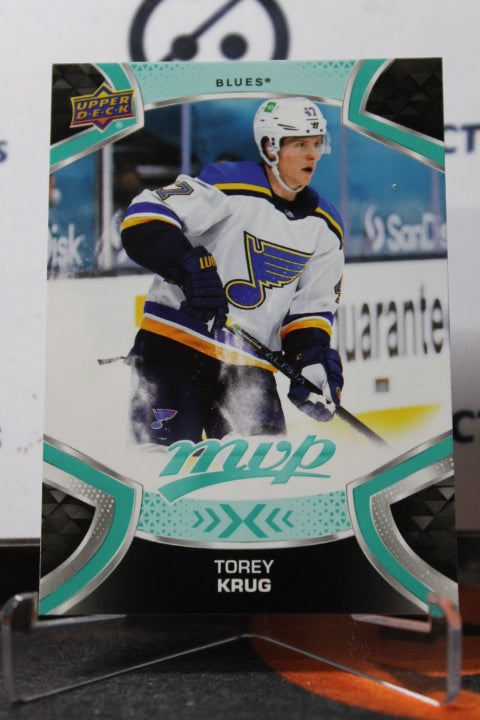 2021-22 UPPER DECK MVP TOREY KRUG # 47  ST. LOUIS BLUES HOCKEY CARD