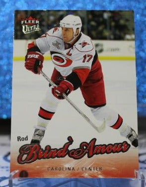 ROD BRIND'AMOUR # 22 FLEER ULTRA 2008-09 CAROLINA HURRICANES NHL HOCKEY TRADING CARD