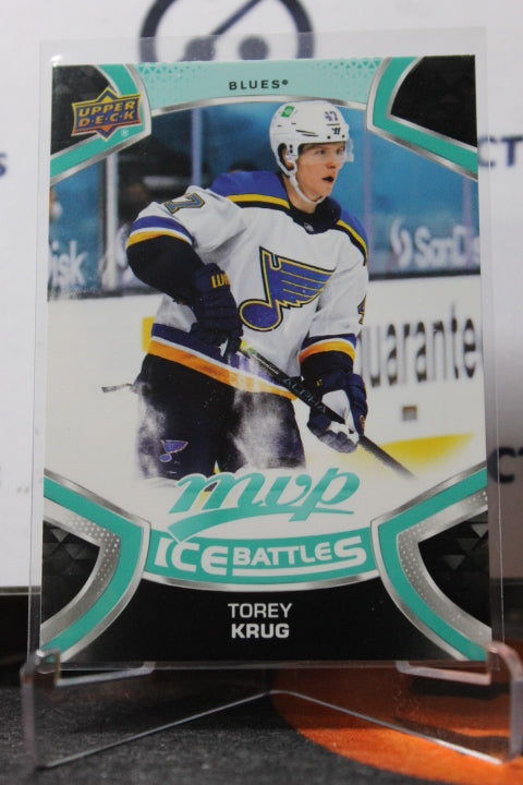 2021-22 UPPER DECK MVP TOREY KRUG # 47 ICE BATTLES  ST. LOUIS BLUES HOCKEY CARD