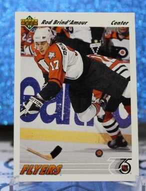 ROD BRIND'AMOUR # 547 UPPER DECK 1990-91 PHILADELPHIA FLYERS NHL HOCKEY TRADING CARD