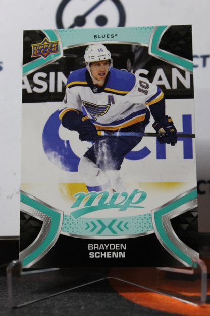 2021-22 UPPER DECK MVP BRAYDEN SCHENN # 10  ST. LOUIS BLUES HOCKEY CARD