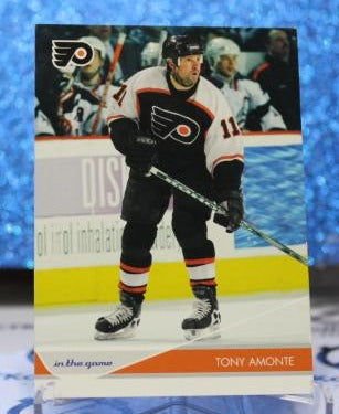 TONY AMONTE # 72 IN THE GAME 2002-03 PHILADELPHIA FLYERS NHL HOCKEY TRADING CARD