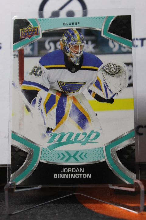 2021-22 UPPER DECK MVP JORDAN BINNINGTON # 50  ST. LOUIS BLUES HOCKEY CARD