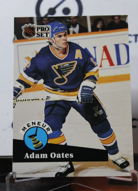 1991-92 PRO SET ADAM OATS  # CC7 MENEUR FRENCH  ST. LOUIS BLUES HOCKEY CARD