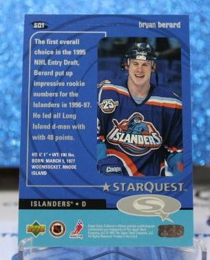 BRYAN BERARD # SQ1 STAR QUEST UPPER DECK 1996-97 NEW YORK ISLANDERS NHL HOCKEY TRADING CARD