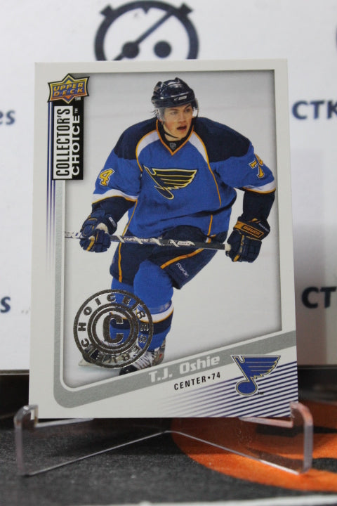 2009-10 UPPER DECK  T.J. OSHIES # 105 CHOICE RESERVE  ST. LOUIS BLUES HOCKEY CARD