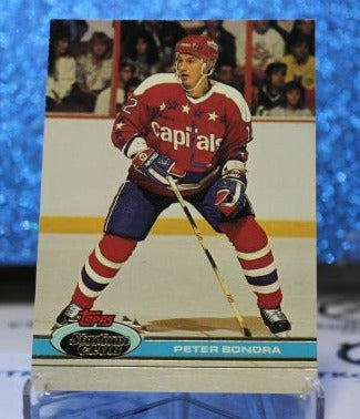 PETER BONDRA # 37 TOPPS STADIUM CLUB 1991 WASHINGTON CAPITALS NHL HOCKEY TRADING CARD
