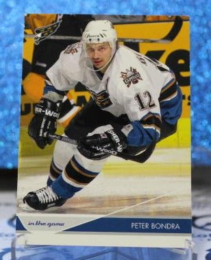 PETER BONDRA # 100 IN THE GAME 2003 WASHINGTON CAPITALS NHL HOCKEY TRADING CARD