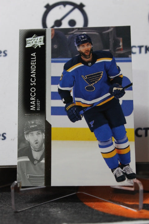 2021-22 UPPER DECK  MARCO SCANDELLA # 408  ST. LOUIS BLUES HOCKEY CARD