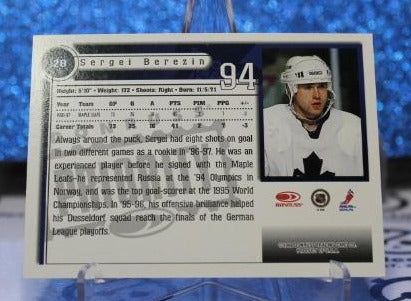 SERGEI BEREZIN # 28 DONROSS PRIORITY 1997-98 TORONTO MAPLE LEAFS NHL HOCKEY TRADING CARD