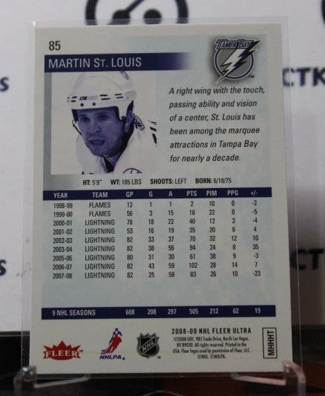 2008-09 FLEER ULTRA MARTIN ST. LOUIS # 85  TAMPA BAY LIGHTNING NHL HOCKEY CARD