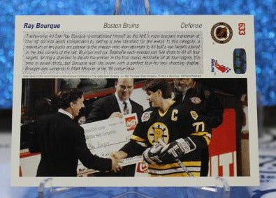 RAY BOURQUE # 633  UPPER DECK 1991-92 BOSTON BRUINS  NHL HOCKEY TRADING CARD