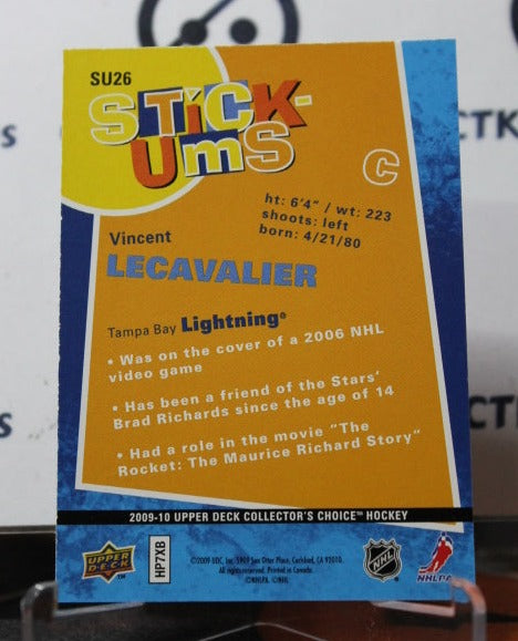 2009-10 UPPER DECK VINCENT LECAVALIER  #  SU26 STICK-UMS  TAMPA BAY LIGHTNING HOCKEY CARD