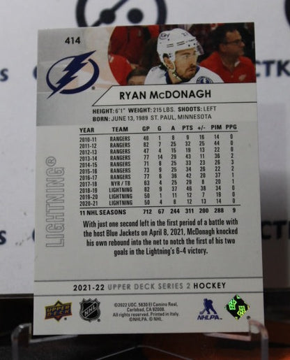 2021-22 UPPER DECK RYAN McDONAGH  # 414 TAMPA BAY LIGHTNING HOCKEY CARD