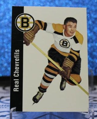 REAL CHEVREFILS # 8 PARKHURST MISSING LINK REPRINT BOSTON BRUINS NHL HOCKEY TRADING CARD