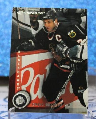 CHRIS CHELIOS # 37 DONRUSS 1996-97 CHICAGO BLACKHAWKS NHL HOCKEY TRADING CARD