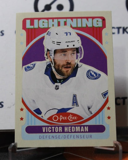 2021-22  O-PEE-CHEE VICTOR HEDMAN # 29 RETRO MARQUEE ROOKIE TAMPA BAY LIGHTNING HOCKEY CARD